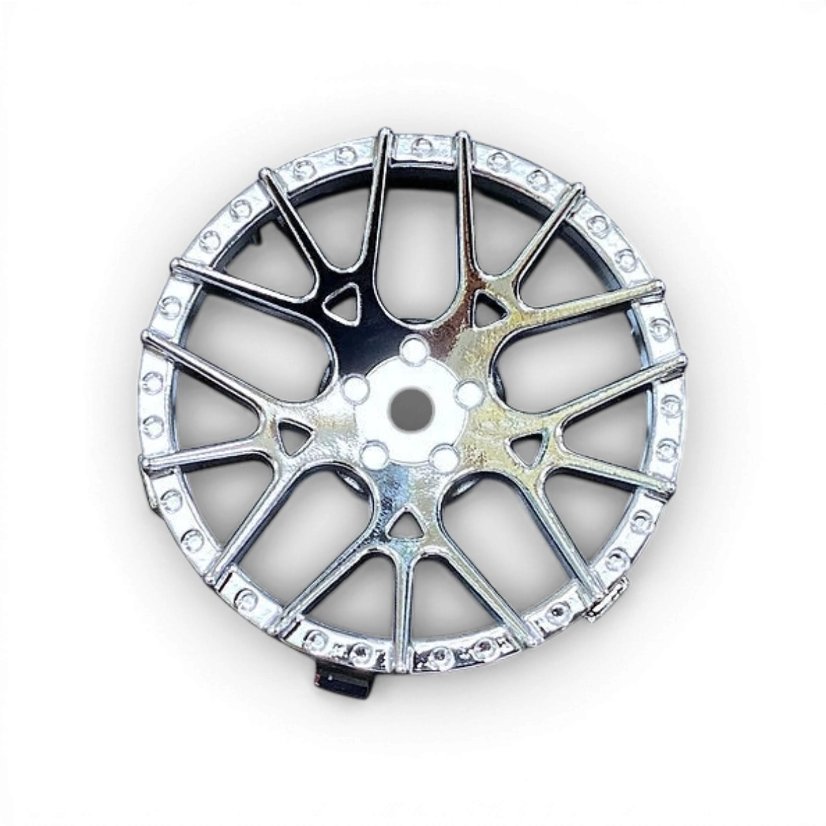Centre de roue Super RIM Lycoris Chrome de la marque Tetsujin, design élégant pour voitures de drift et performances.