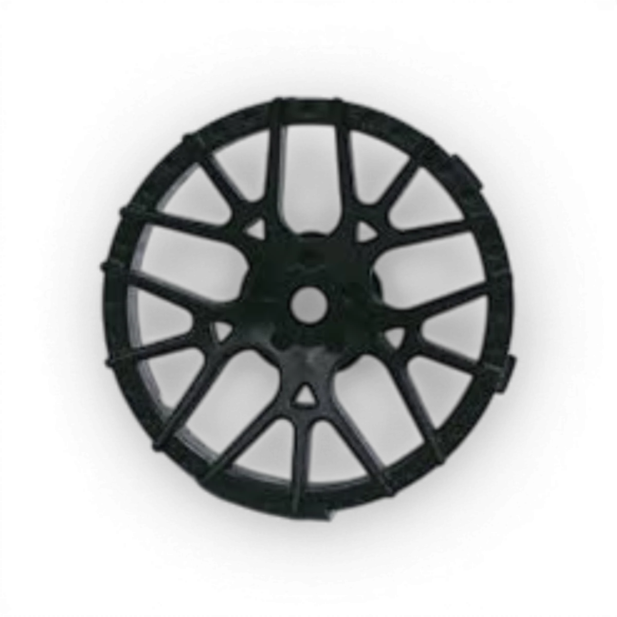 Centre de roue Super RIM Lycoris noir de Tetsujin, pièce de voiture pour roues, finition noire élégante.