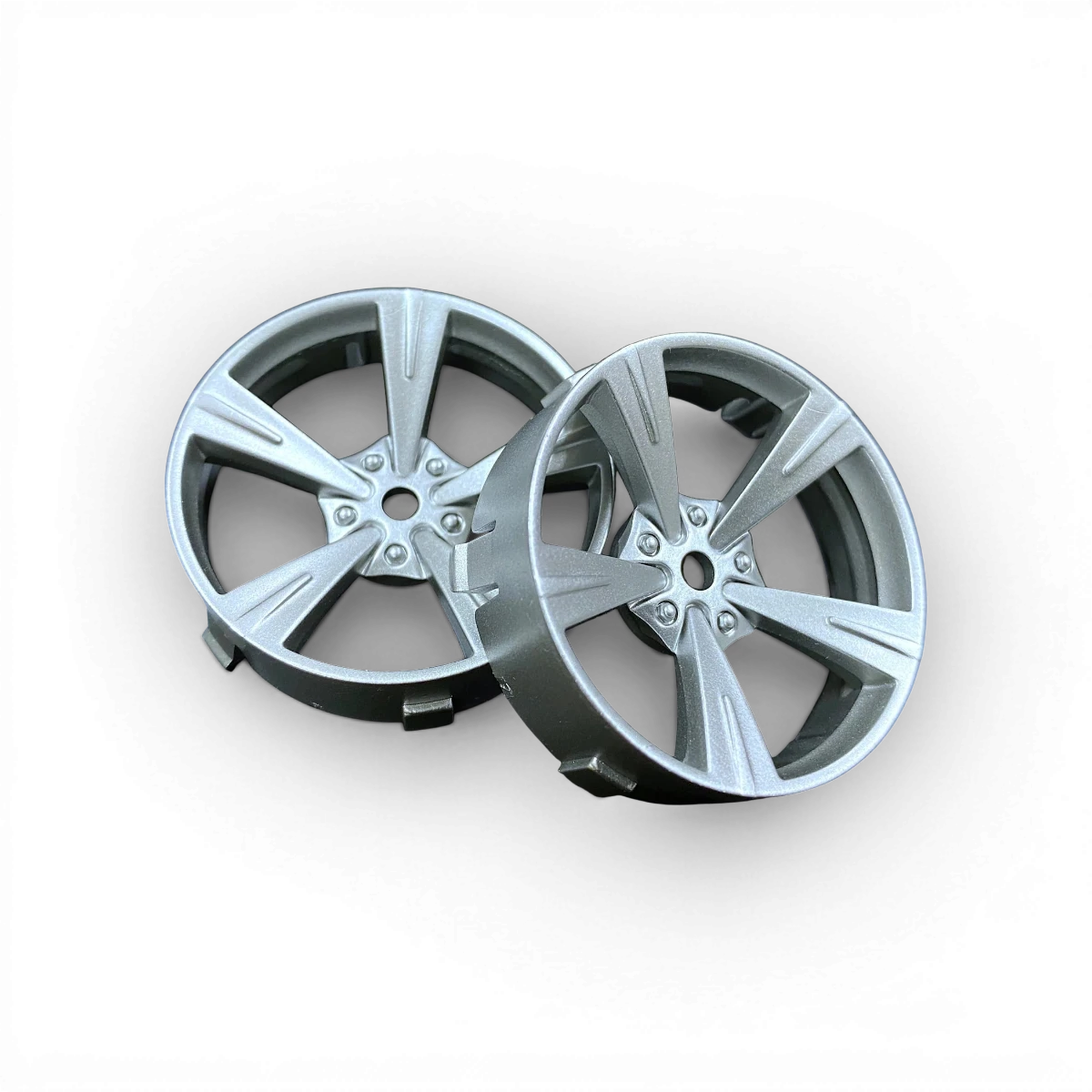 Centre de roue Tetsujin Super RIM Mandarin gris, design élégant pour roues, visible avec détails modernes et finition soignée.
