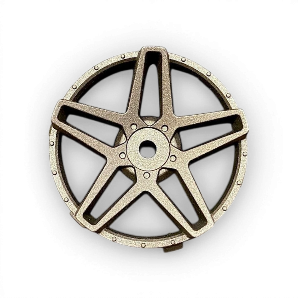 Centre de roue Super RIM Southern Cross en bronze pour Tetsujin, pièce de voiture robuste et élégante avec design détaillé.