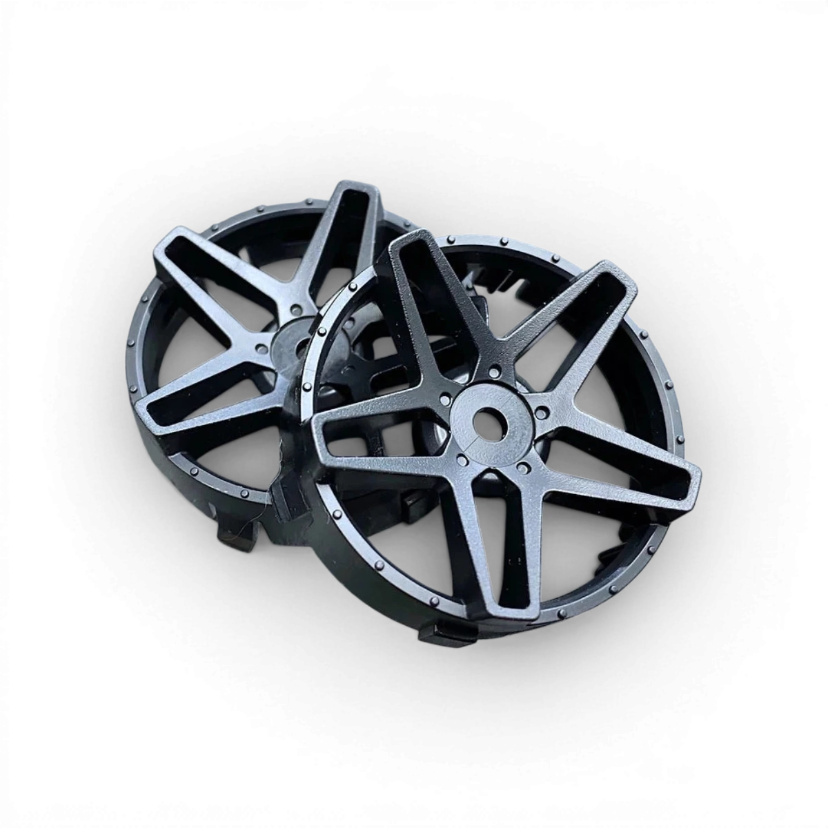 Centre de roue Tetsujin Super RIM Southern Cross noir, design élégant pour roues de vélo, en détail sur fond blanc.