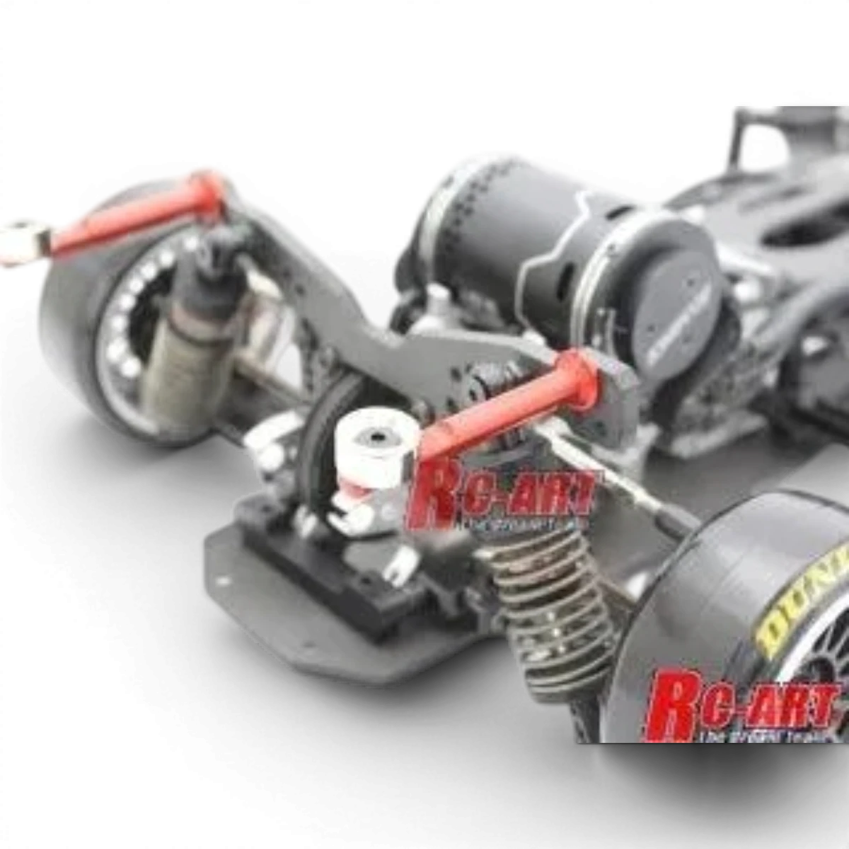 Support aimanté invisible court arrière pour customization RC Art, conçu pour le drift, visible de l'arrière dans l'image.