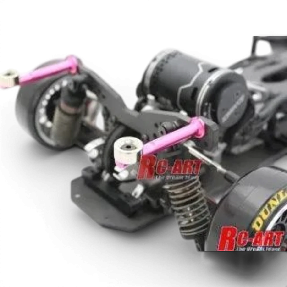 Support aimanté invisible court arrière pour drone RC Art, fixation discrète et sécurisée pour la customisation.
