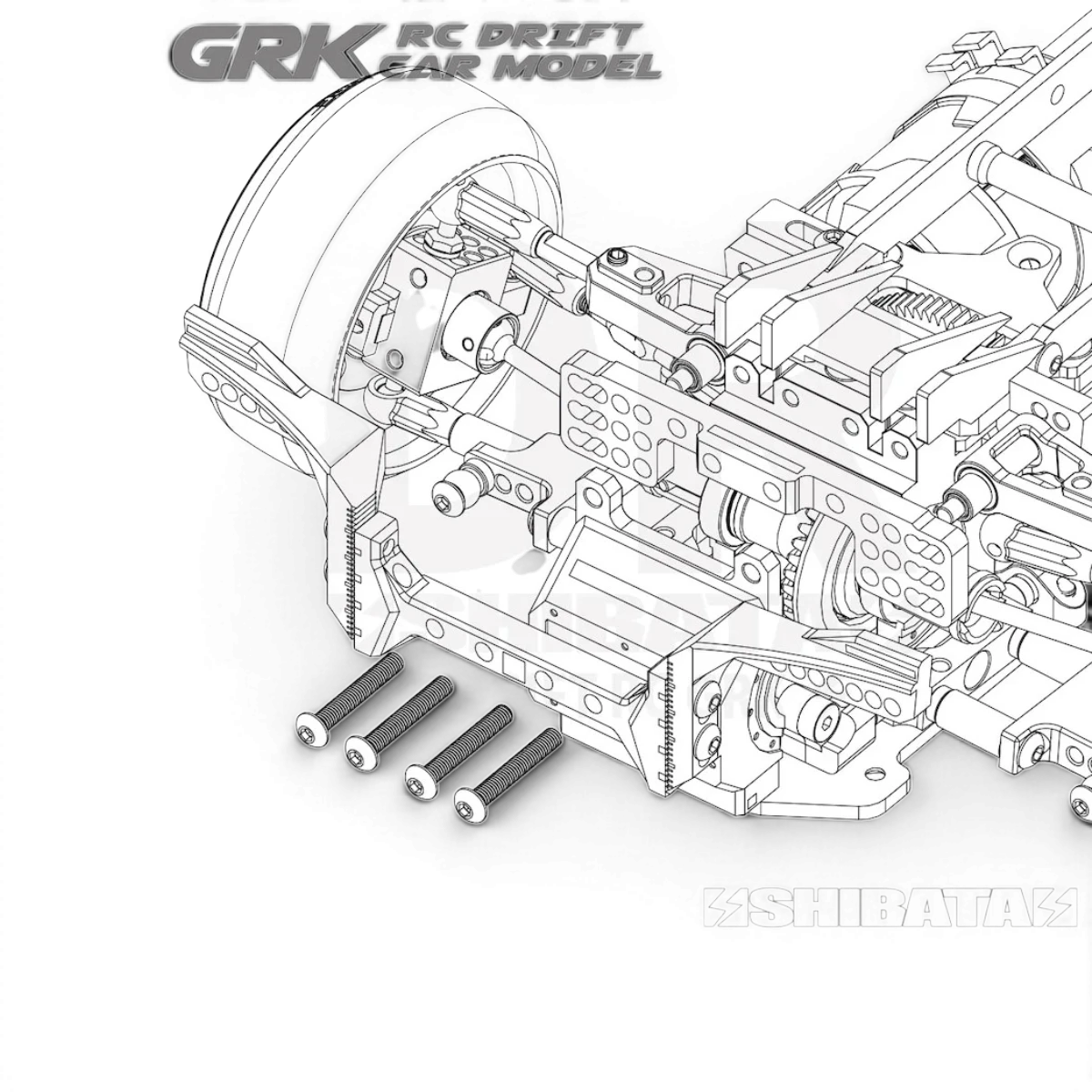 Support amortisseurs arrière à hauteur ajustable GRK RWD - Shibata - DriftParadiZ