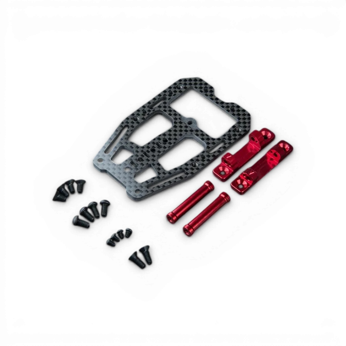 Support avant en carbone allégé Max Speed Technology pour RMX 4, pièce détachée de haute performance, rouge et léger.