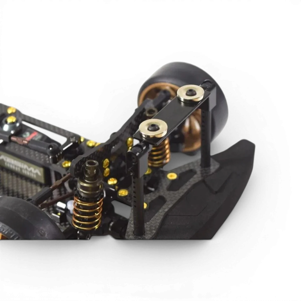 Support carrosserie aimanté Absima, support robuste pour fixer carrosseries de voitures radiocommandées, en noir avec aimants puissants.