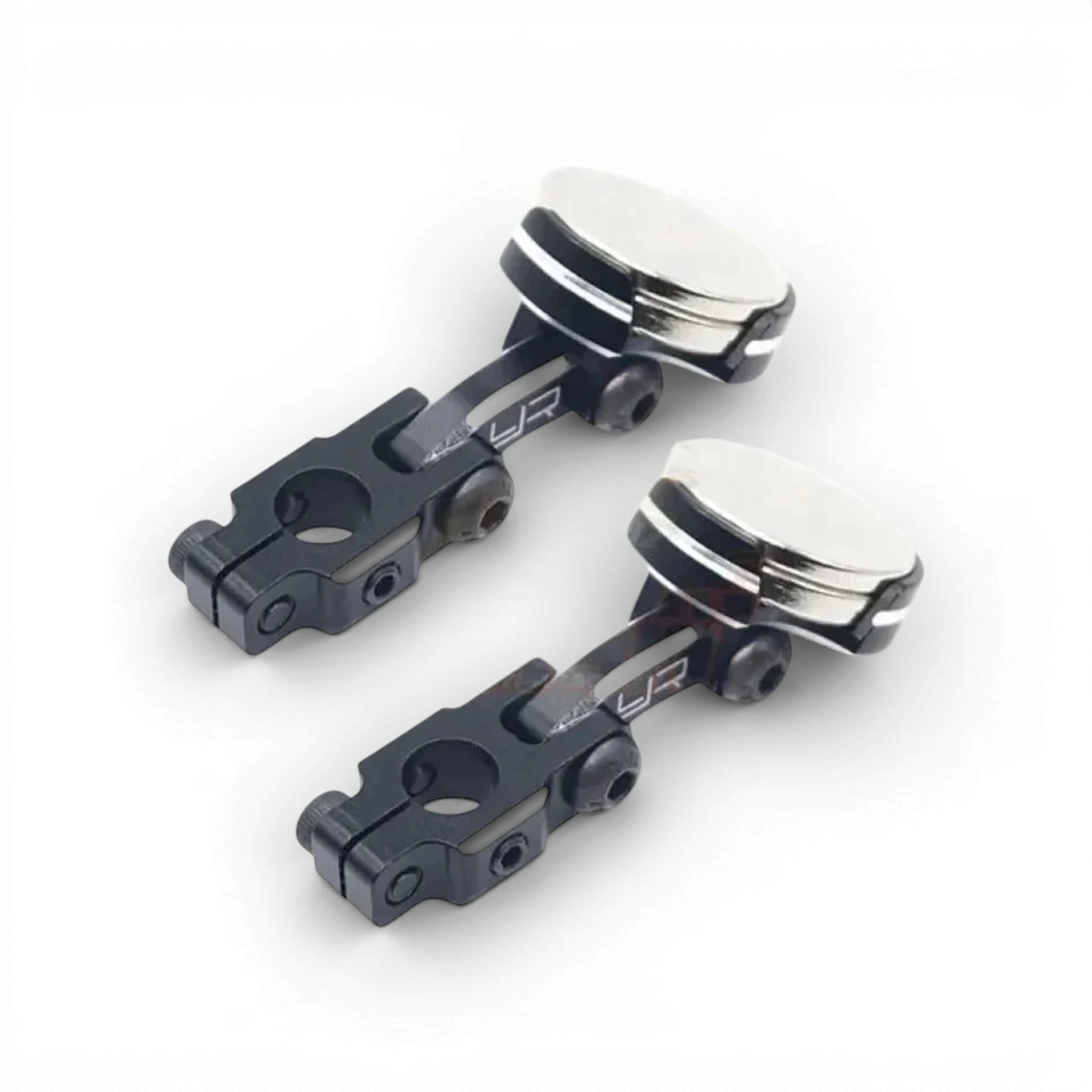Support de carrosserie aimanté en aluminium noir de Yeah Racing, pour fixation pratique et solide.