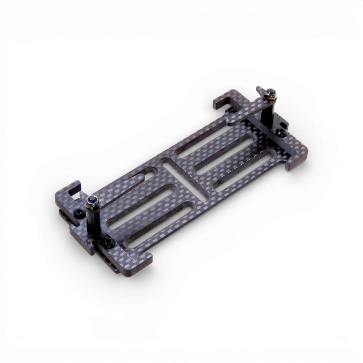 Support de batterie ajustable en carbone avec changement rapide, conçu par Wrap-UP Next pour voitures de drift.
