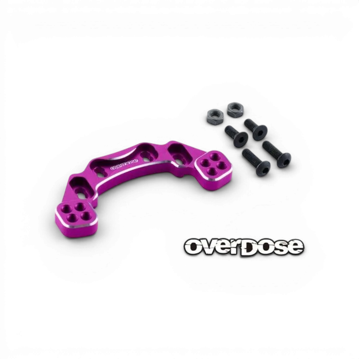 Support de bras supérieur arrière en aluminium pour GALM, pièce détachée de marque Overdose, visible en image.