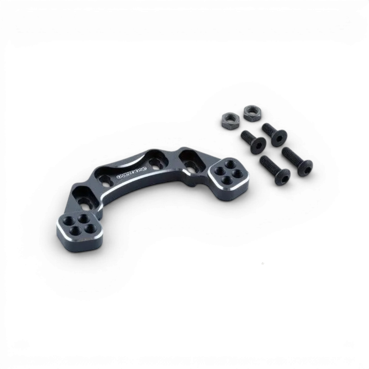 Support de bras supérieur arrière en aluminium pour GALM, pièce détachée Overdose, robuste et léger, visible sur l'image.