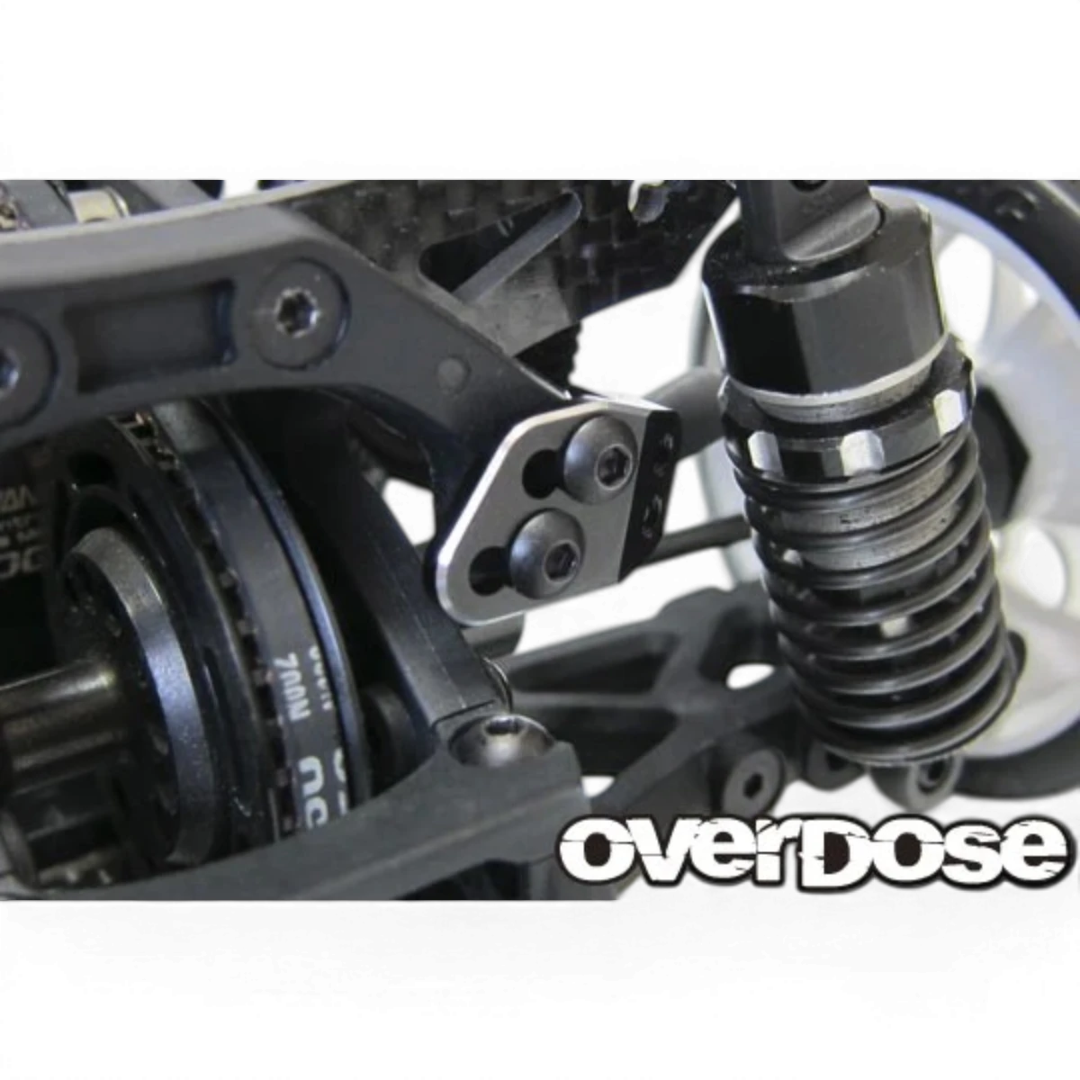 Support de bras supérieur arrière large offset pour vélo Overdose, pièce détachée robuste et compatible avec différents modèles.