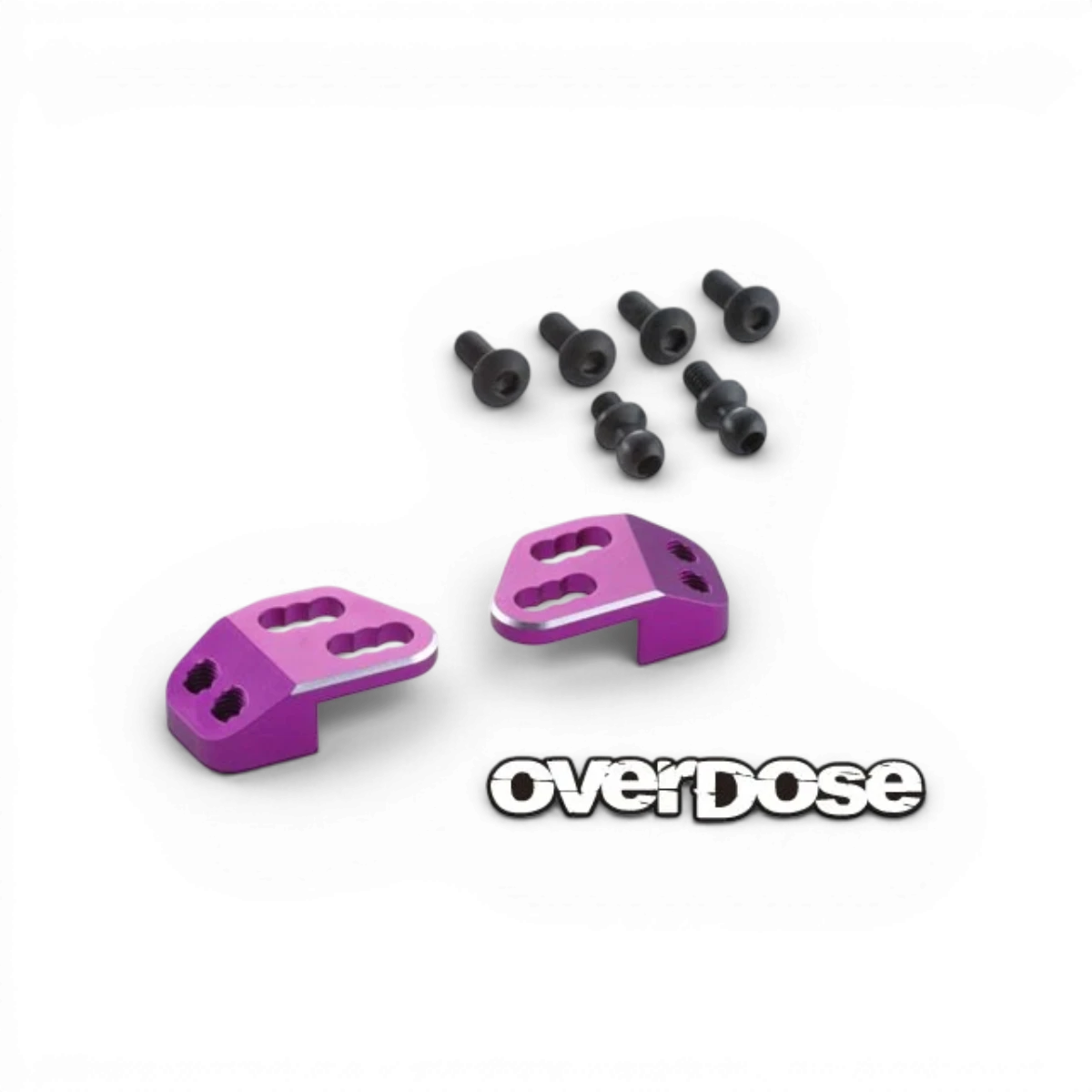 Support de bras supérieur arrière large offset pour vélo Overdose, pièce détachée robuste et durable, en métal noir.