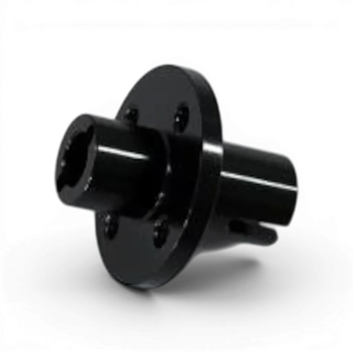 Support de couronne centrale en aluminium pour vélo, pièce détachée de la marque SHIBATA, visible avec fixation robuste.