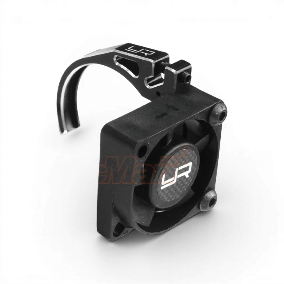 Support de ventilateur pour moteur 540 noir avec ventilateur Yeah Racing, idéal pour refroidir les moteurs RC.