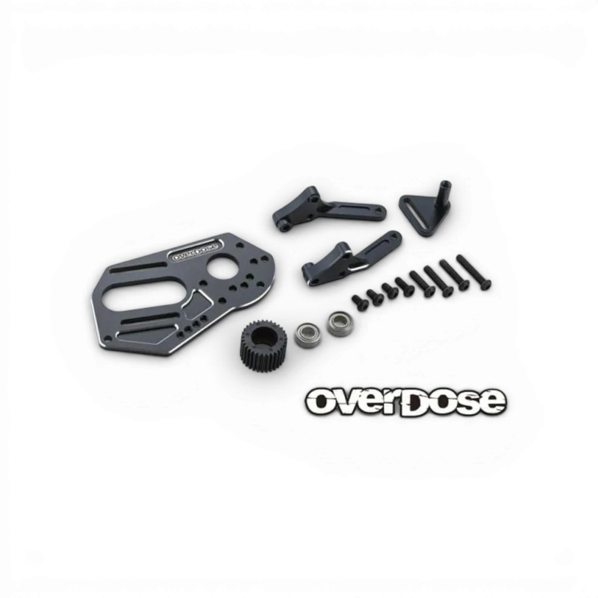 Support moteur supérieur pour Galm, pièce détachée de la marque Overdose, en image montrant la pièce en métal robuste.