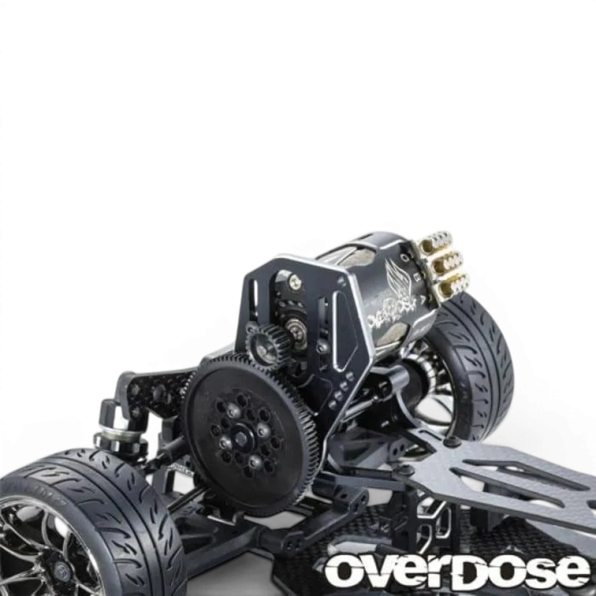 Support moteur haut Overdose pour Galm, pièce détachée robuste avec fixation précise, visible en image.