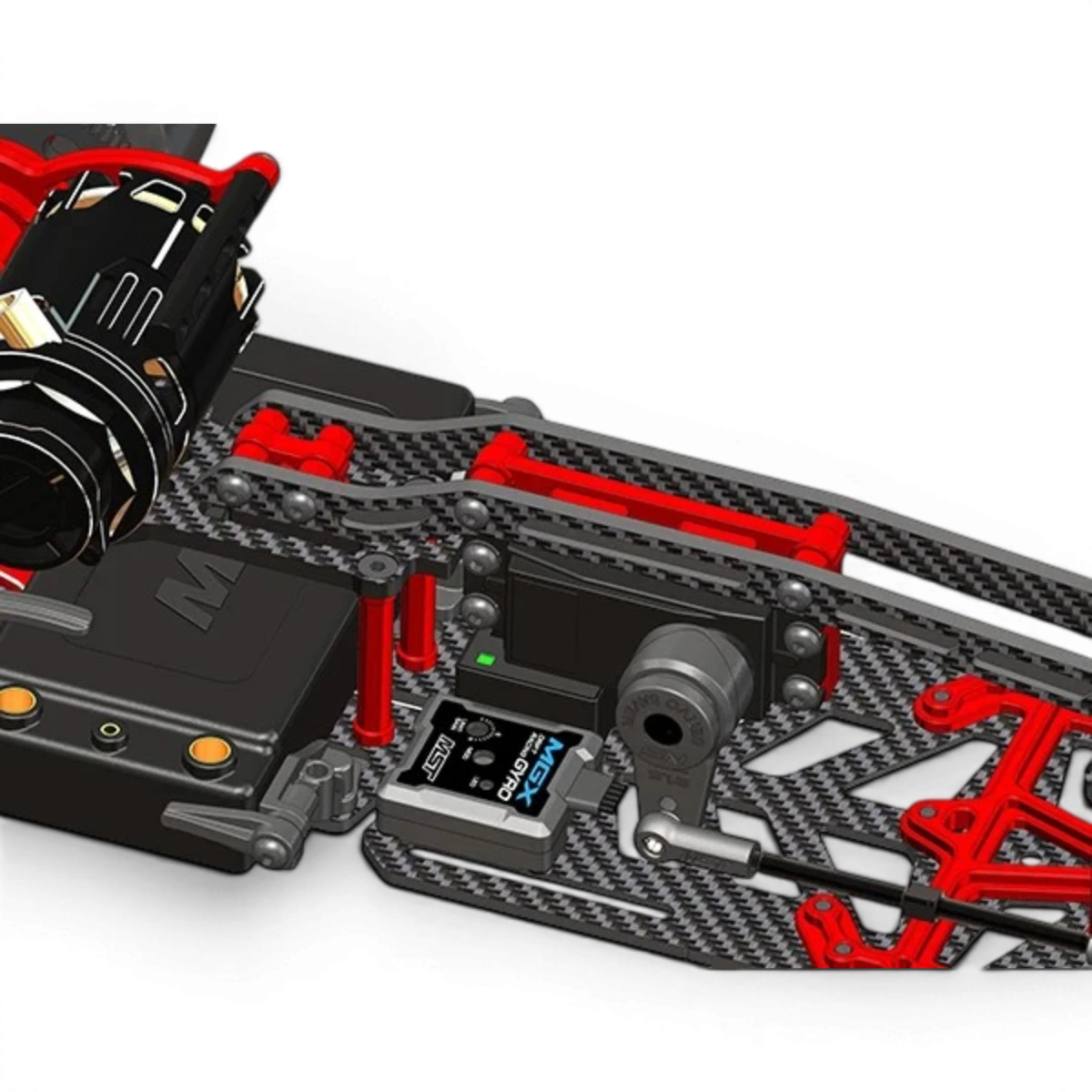 Support platine supérieure en aluminium pour RMX 4 de Max Speed Technology, pièce détachée robuste et légère.