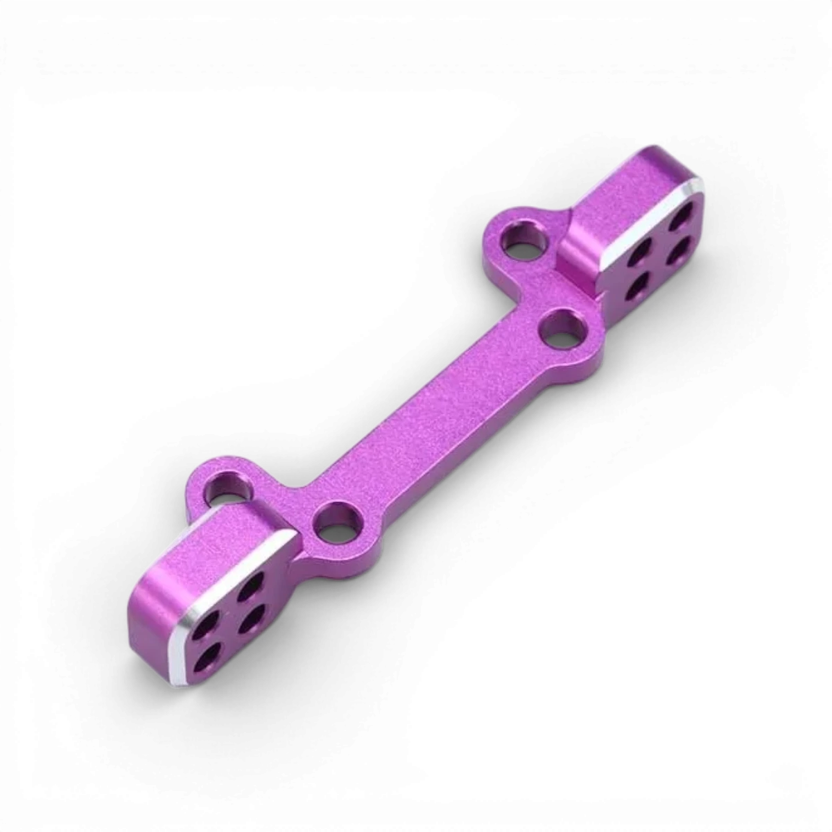 Triangle supérieur en aluminium violet pour support, pièce détachée de la marque Team Yokomo pour voitures de drift.