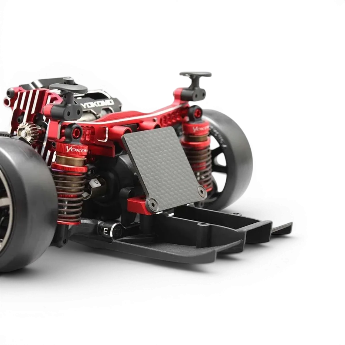 Support de variateur rouge pour la série YD2 de Team Yokomo, pièce détachée pour modélisme RC et drift.