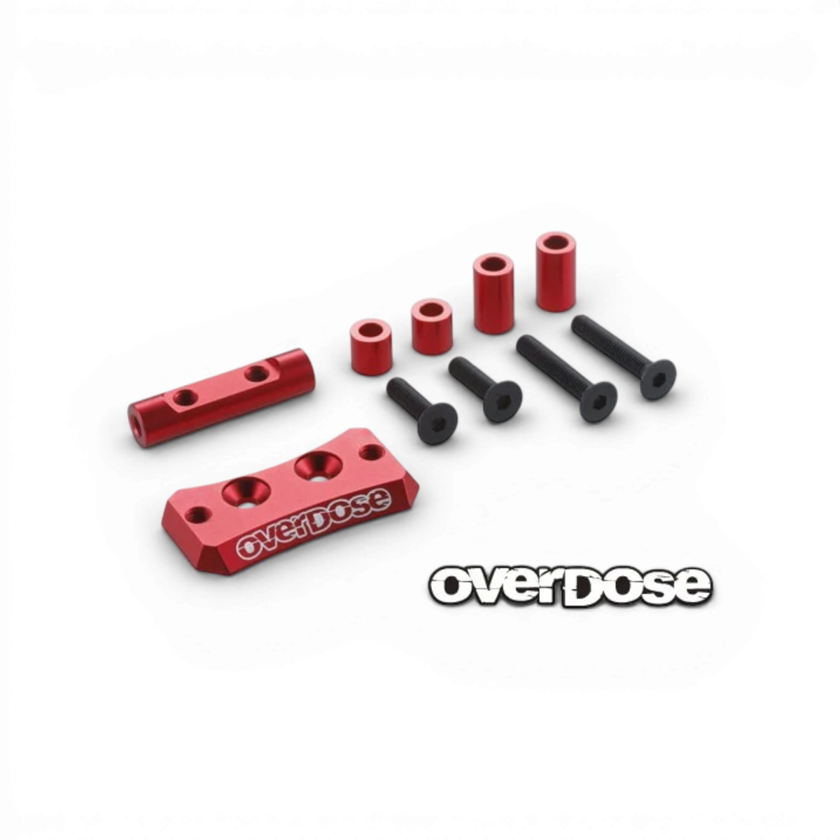 Support de ventilateur en aluminium rouge Overdose, pièce détachée pour refroidisseur ou appareil électronique.
