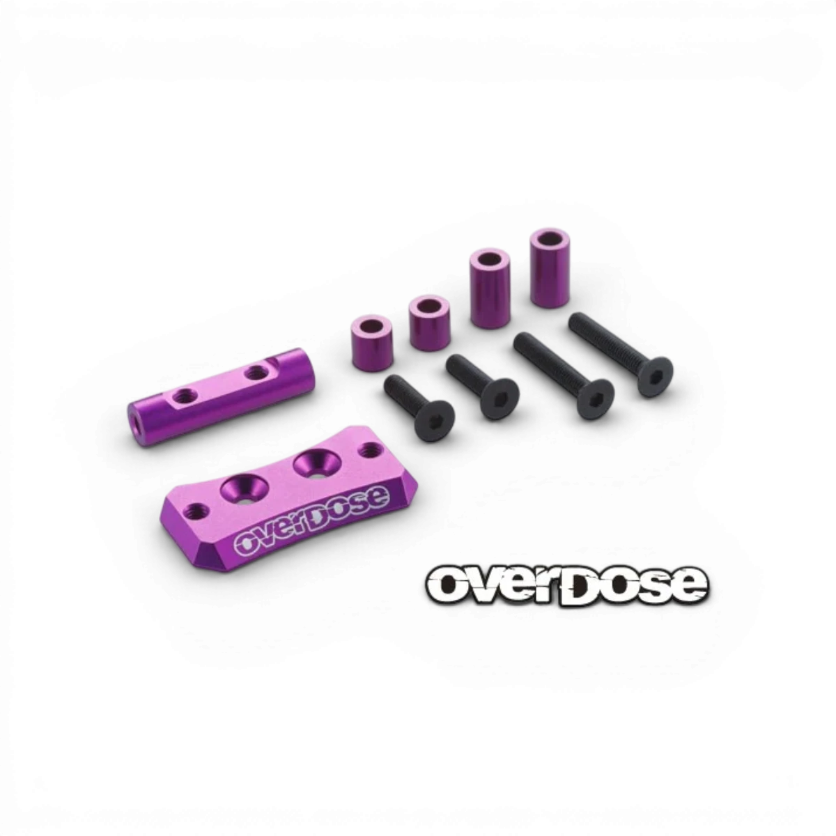 Support ventilateur en aluminium violet Overdose, pièce détachée pour ventilateur, design léger et robuste.