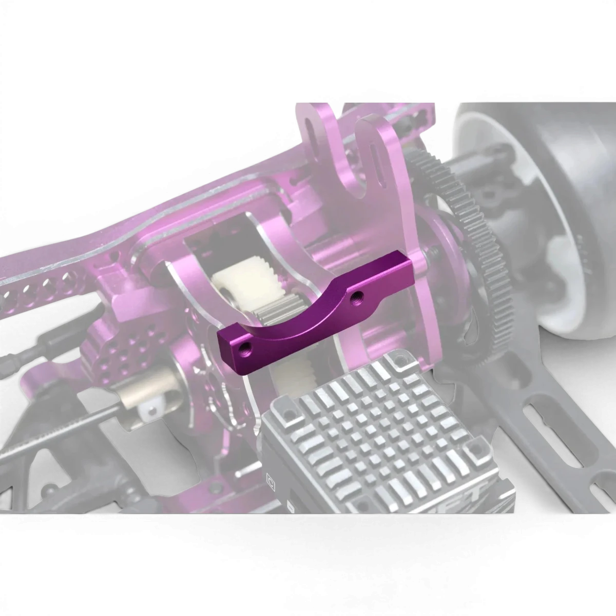 Support de ventilateur Team Yokomo Y2-304SMA, pièce détachée pour refroidissement de modèle RC, en plastique noir.