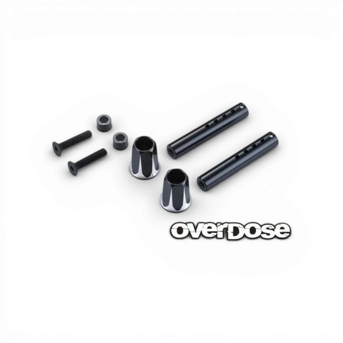 Support de carrosserie avant en aluminium pour GALM, pièce détachée de haute qualité de la marque Overdose, visible dans l'image.