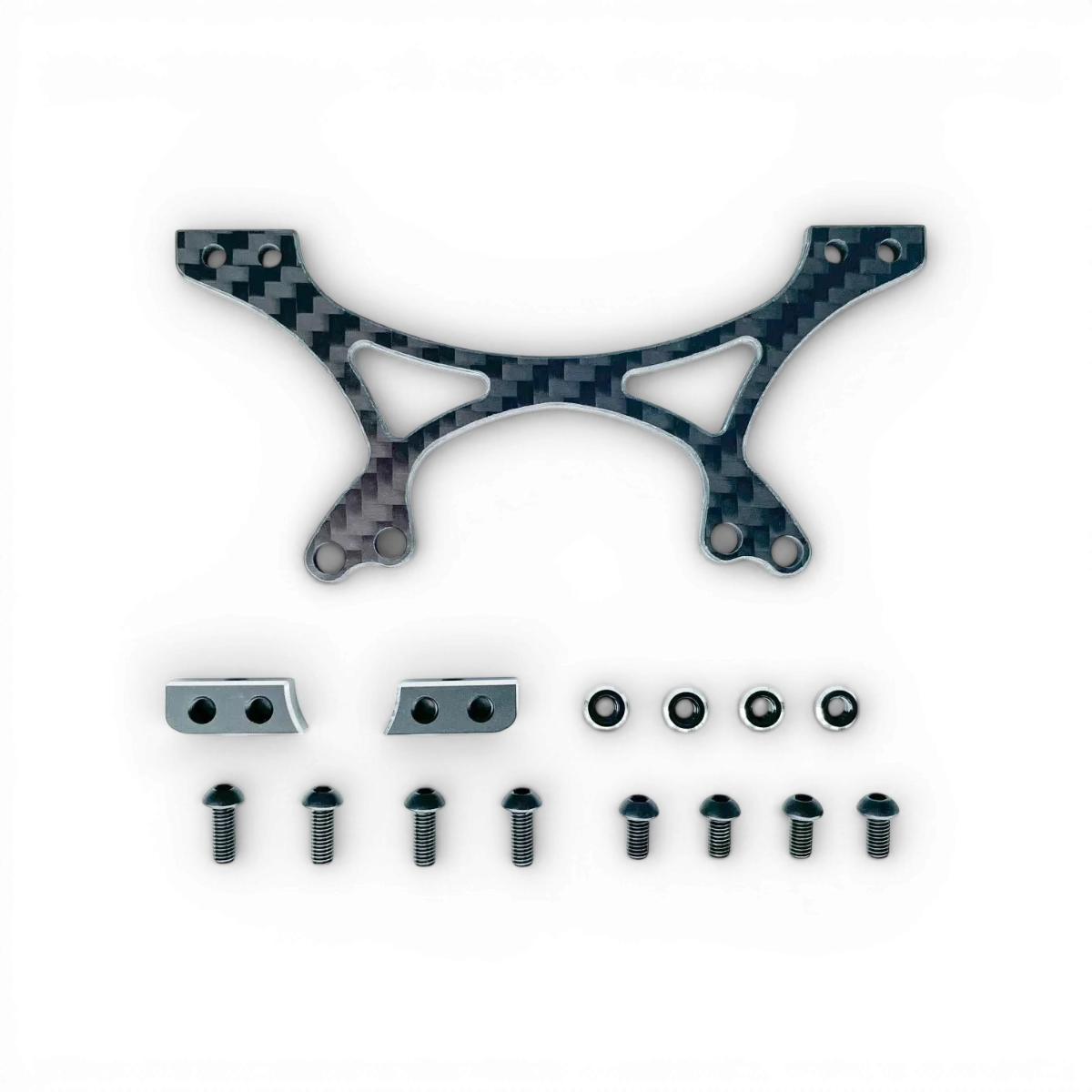 Support de carrosserie arrière haut pour aimants RDX Team Reve D, en métal noir, destiné à la drift et au tuning.