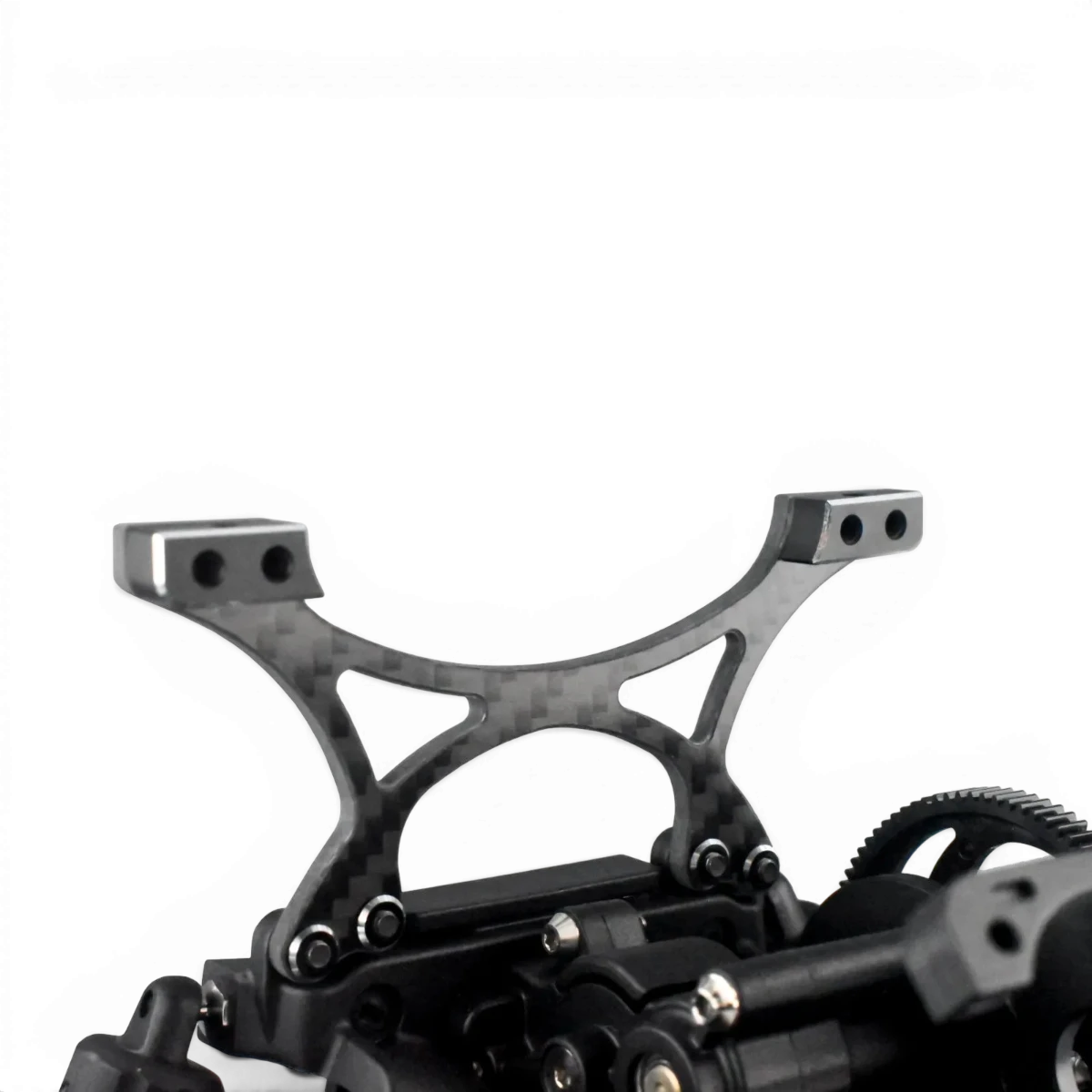 Support de carrosserie arrière haut pour aimants RDX Team Reve D, conçu pour drift, en acier noir.