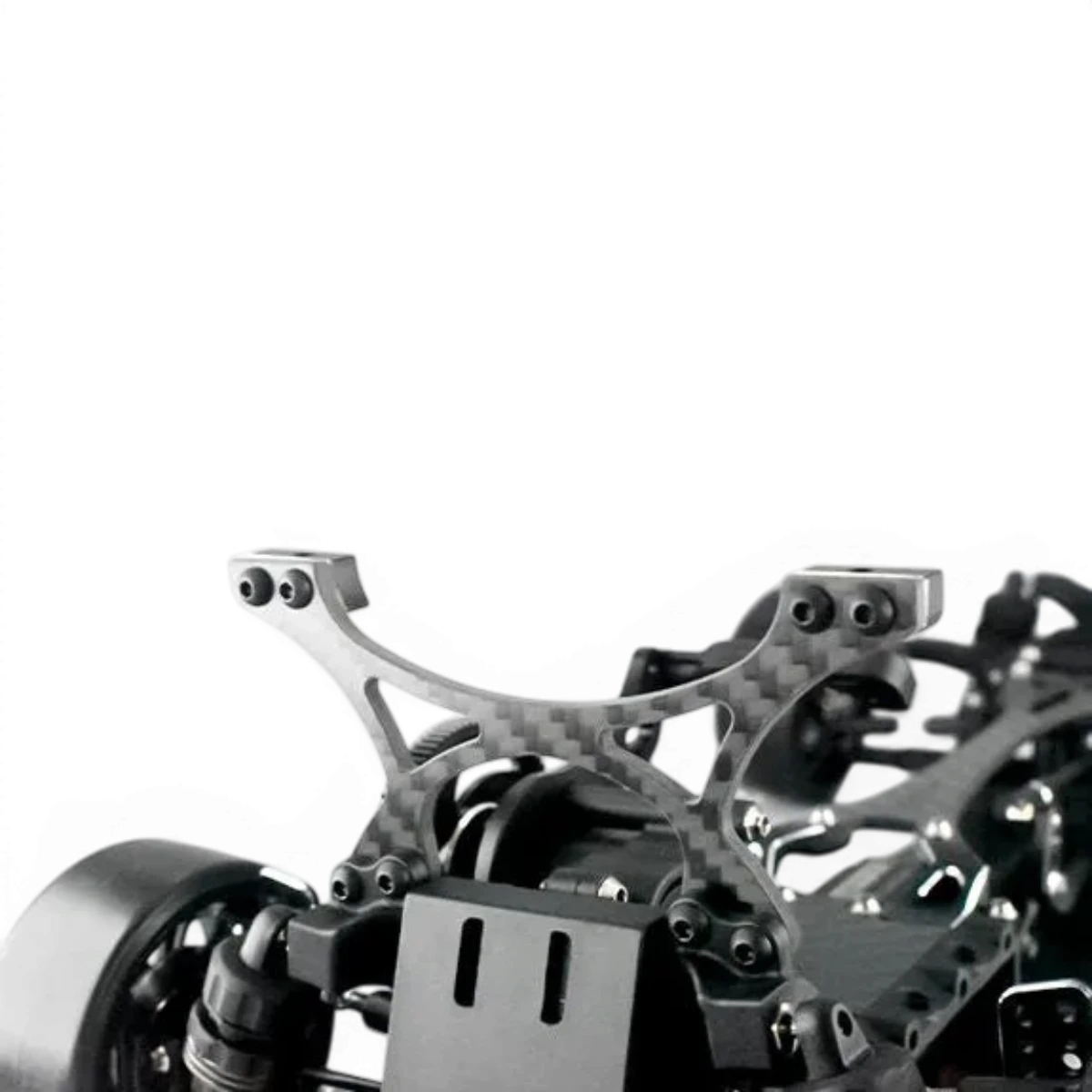 Support de carrosserie arrière haut pour aimants RDX Team Reve D, en métal noir, pour drift, visible sur l'image.