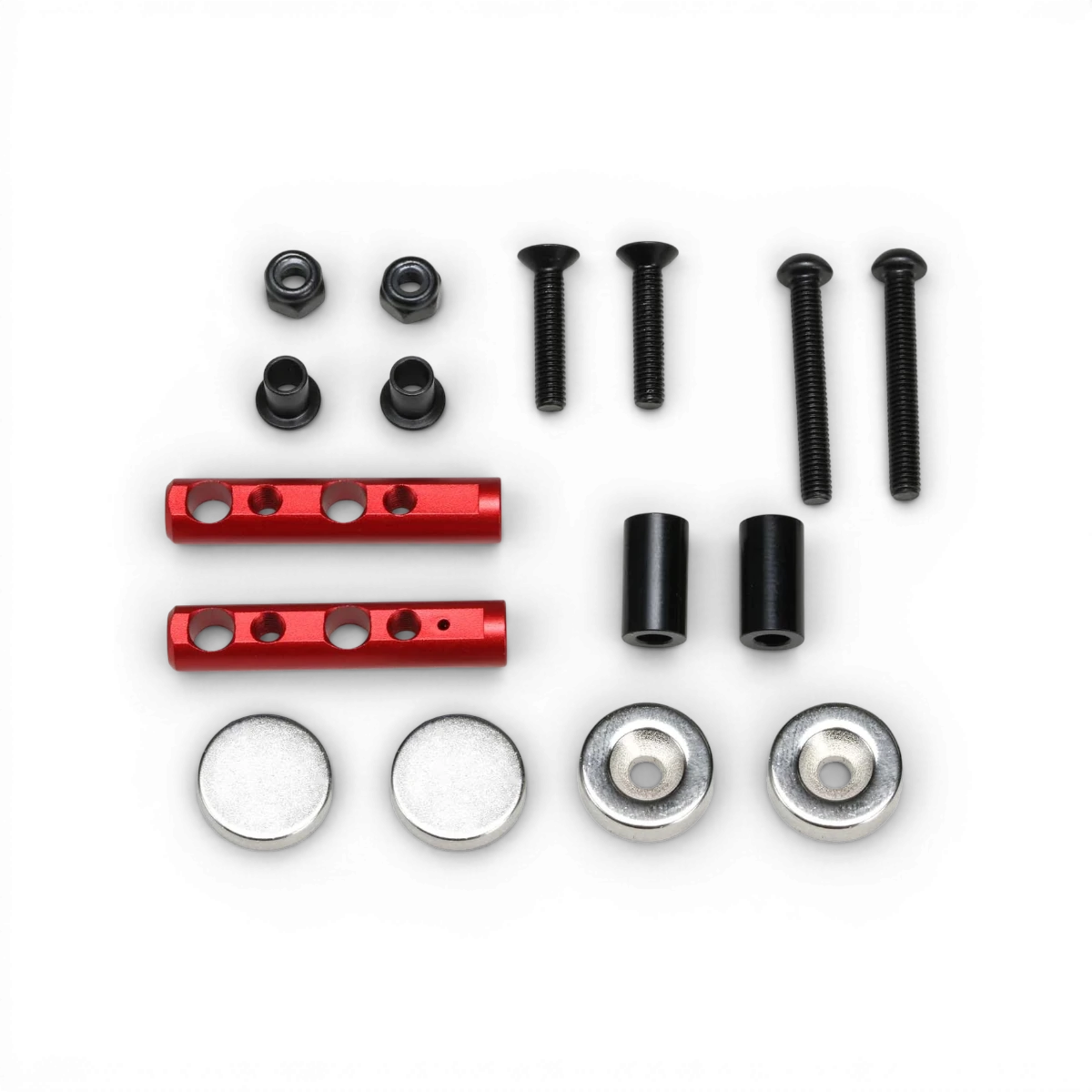 Supports de carrosserie arrière aimantés pour voiture RC, pièce détachée de la marque Team Yokomo, en plastique noir.