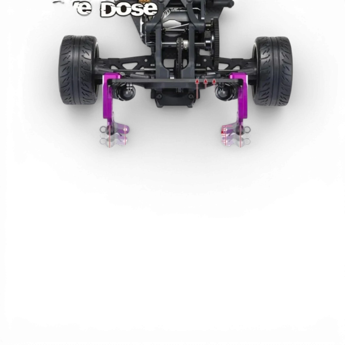 Supports de carrosserie arrière en aluminium pour GALM - Noir - OVERDOSE - DriftParadiZ