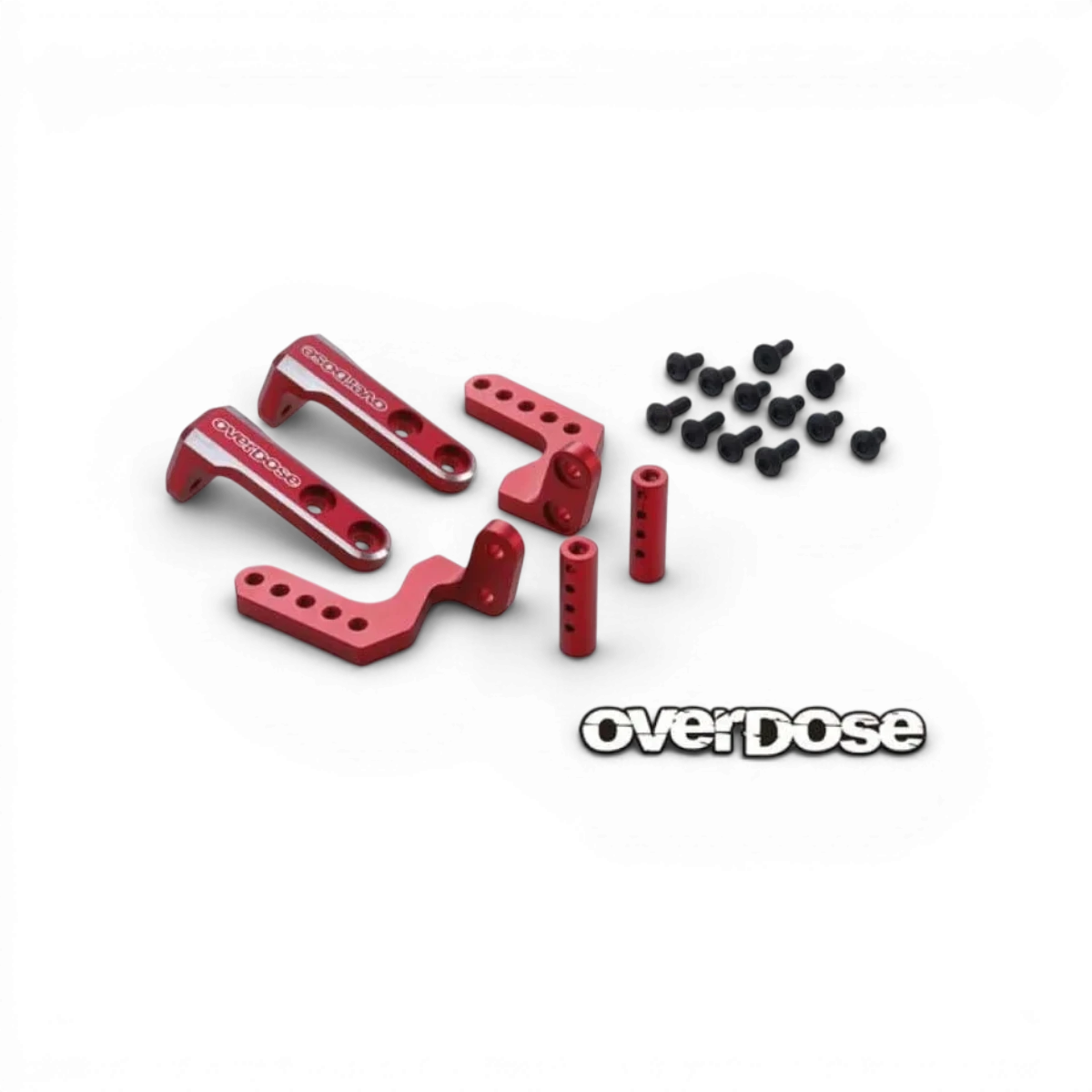 Support de carrosserie arrière en aluminium rouge pour GALM, pièce détachée de la marque Overdose, pour voitures de drift.