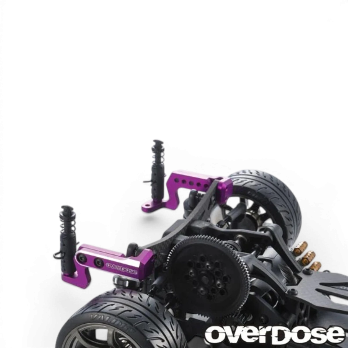 Support de carrosserie arrière en aluminium violet pour GALM, pièce détachée de la marque Overdose.