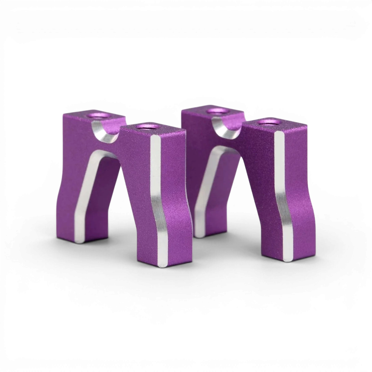 Support de servo en aluminium violet Yokomo YD2ZX pour voitures drift, pièce détachée durable et légère.