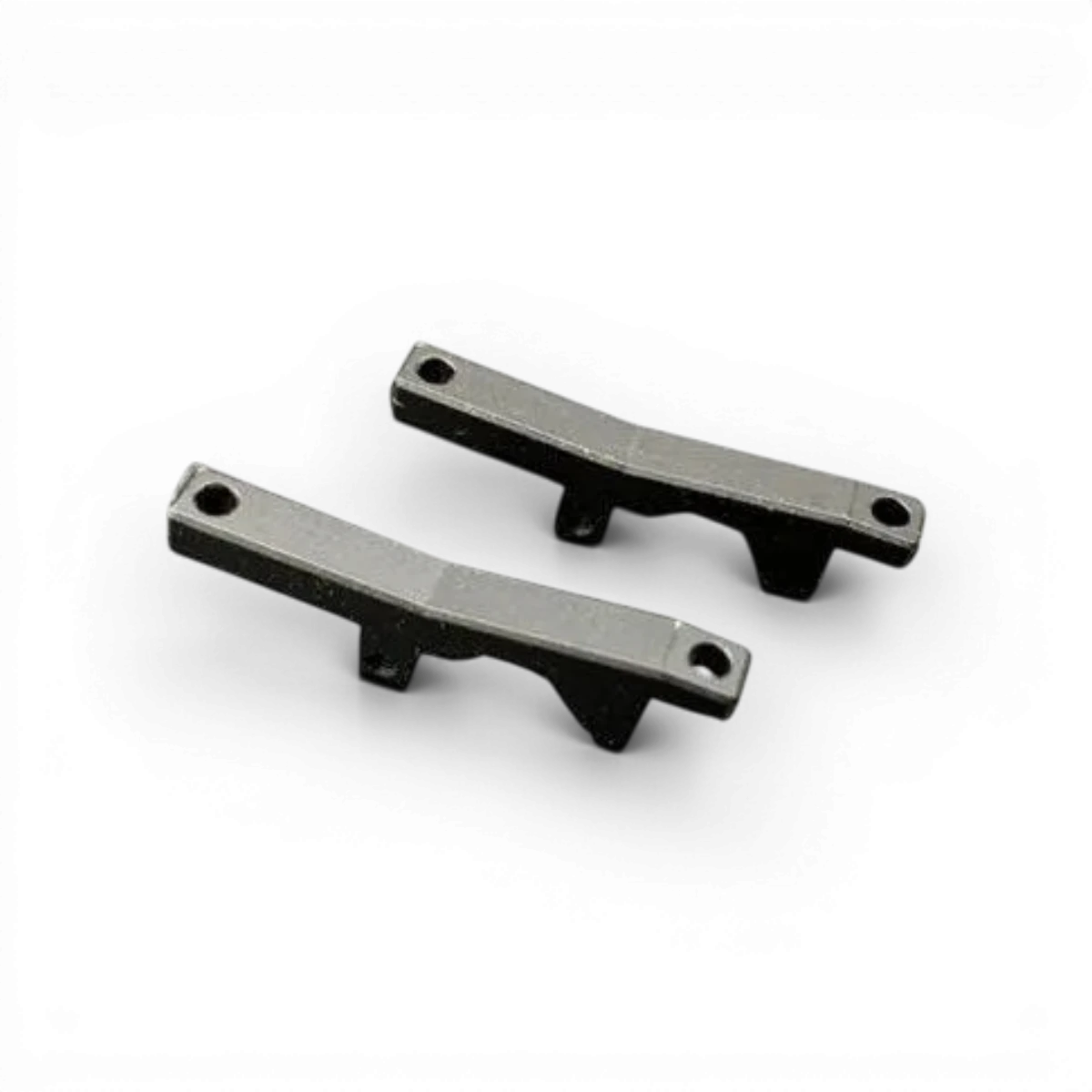 Supports triangles supérieurs en laiton pour voiture BMR-X, fixation solide pour suspension et performance en drift.