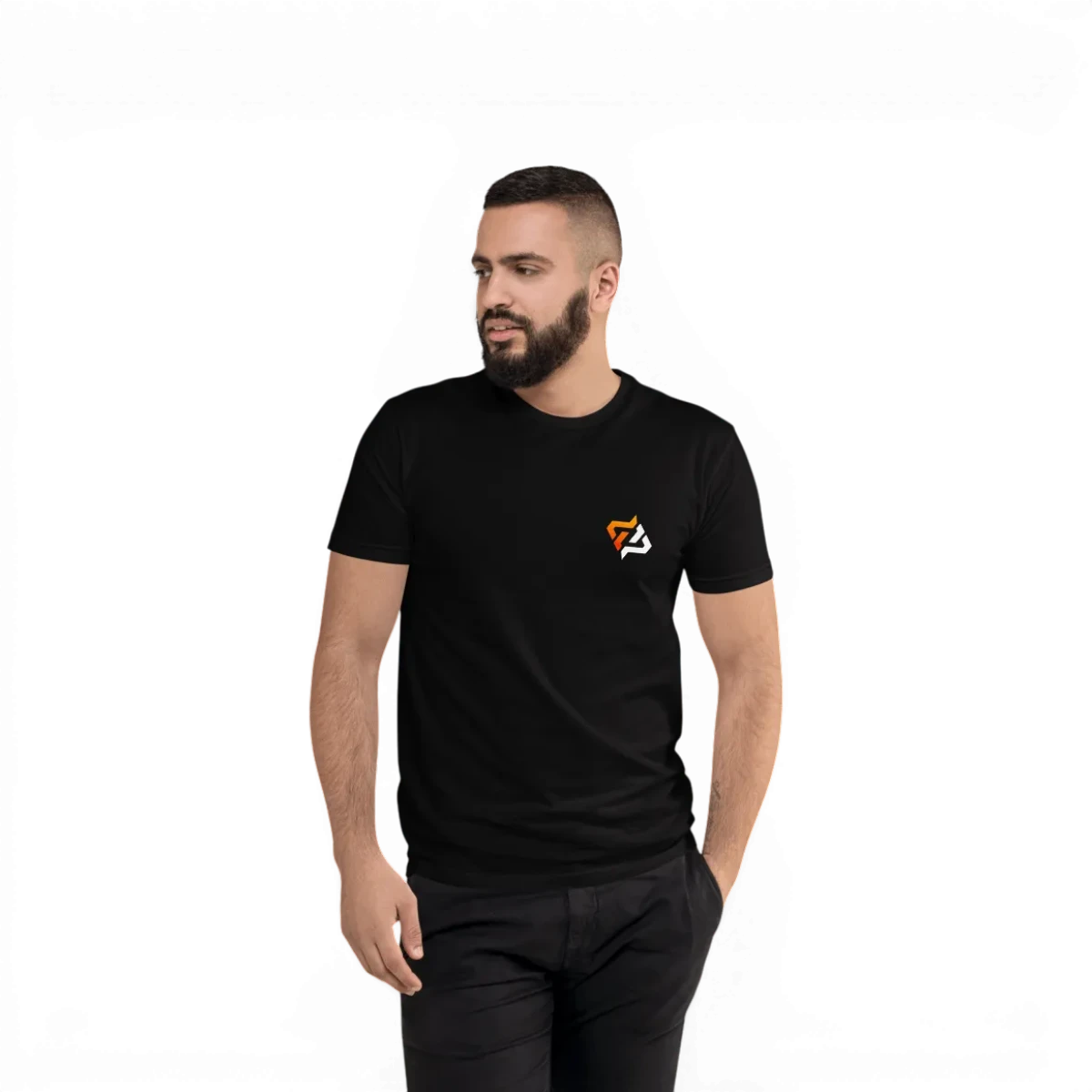 T-shirt DPZ 2024 pour hommes, vêtement décontracté en coton avec logo DPZ, noir avec design moderne.