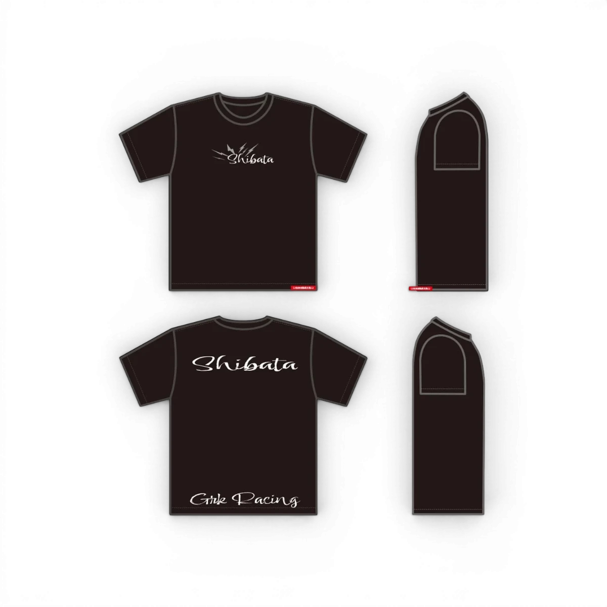T-shirt oversize en coton SHIBATA GRK Racing, style décontracté, avec logo et design sportif, pour un look tendance.