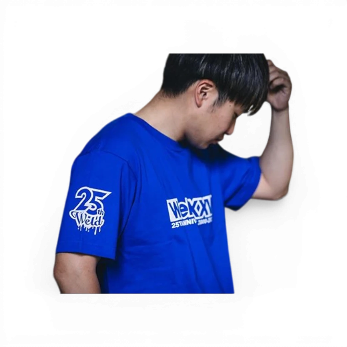 T-shirt Overdose Weld 25th Anniversary avec logo et design spécial, en coton noir, porté sur un mannequin.