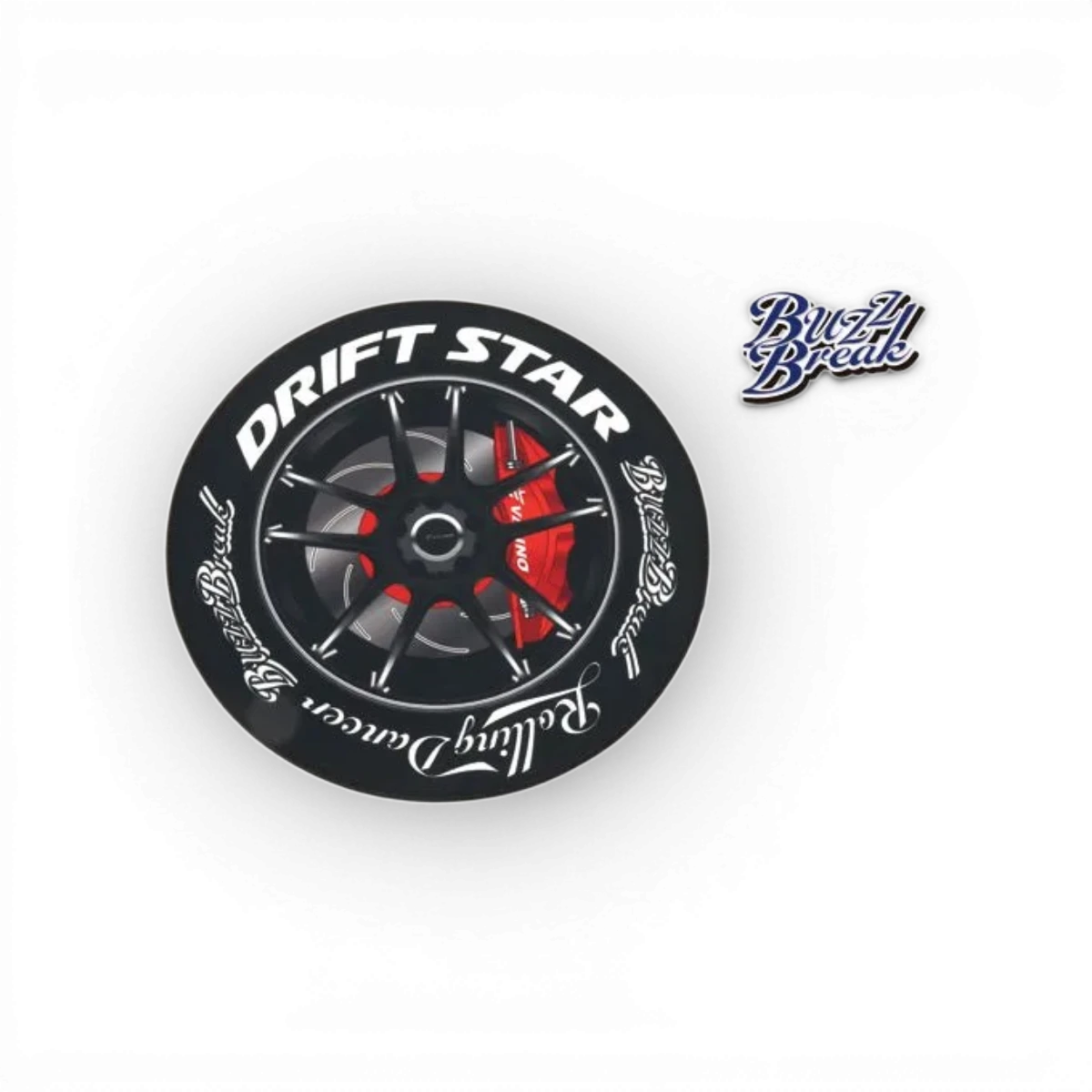 Tapis Drift Star Noir noir avec motif étoile, accessoire décoratif de la marque Overdose, en textile doux et design moderne