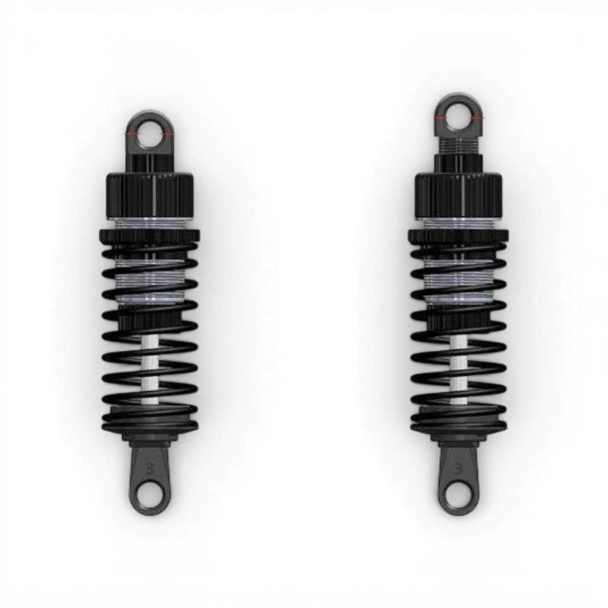 Têtes d'amortisseurs réglables pour TR56 ou TR60, pièces détachées de la marque Max Speed Technology, en image.