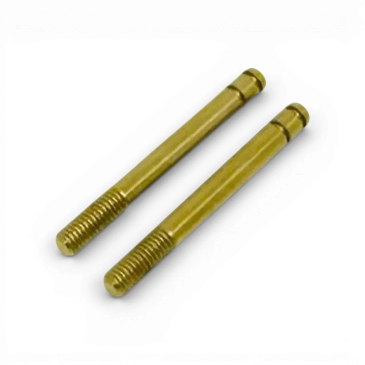 Tiges d'axes amortisseurs traitées au titane de 30mm pour pièces détachées SHIBATA, visibles en image.