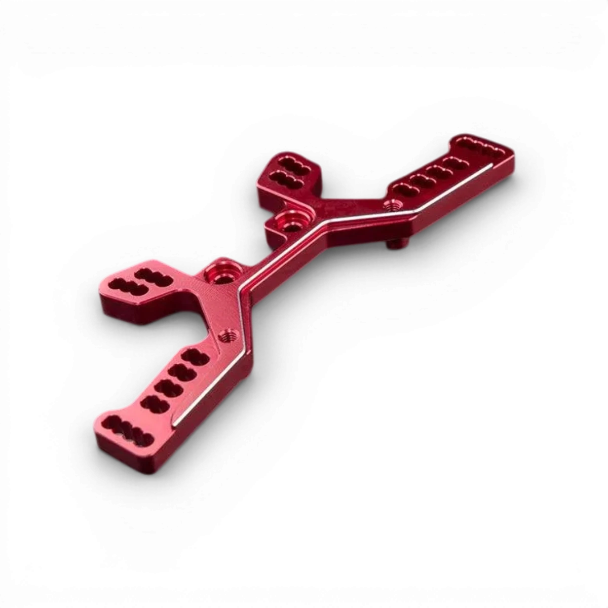 Amortisseur arrière en aluminium pour RMX M, pièce détachée de la marque Max Speed Technology, visible en détail.