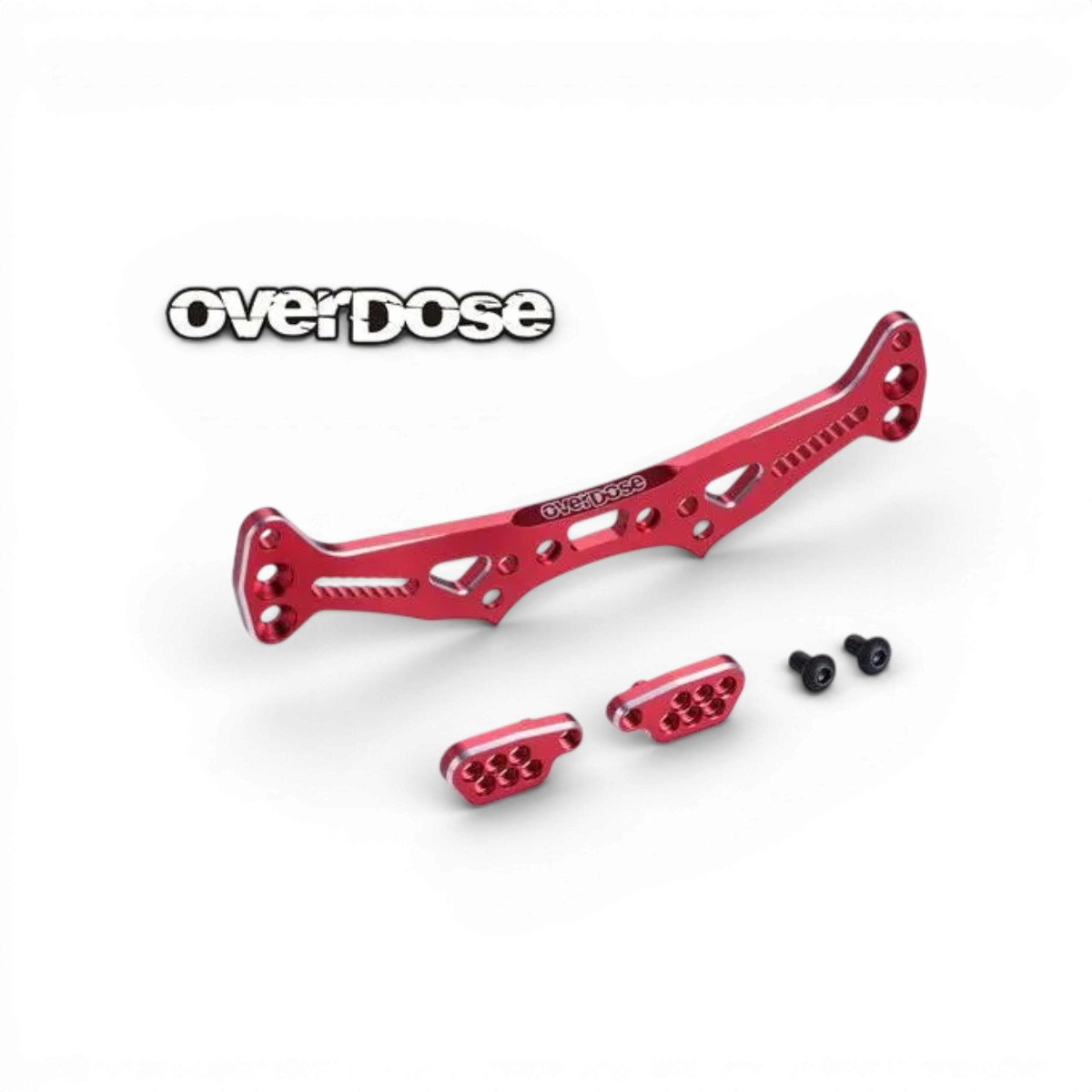 Amortisseur ES en aluminium violet pour pièce détachée Overdose, compatible avec différents modèles.