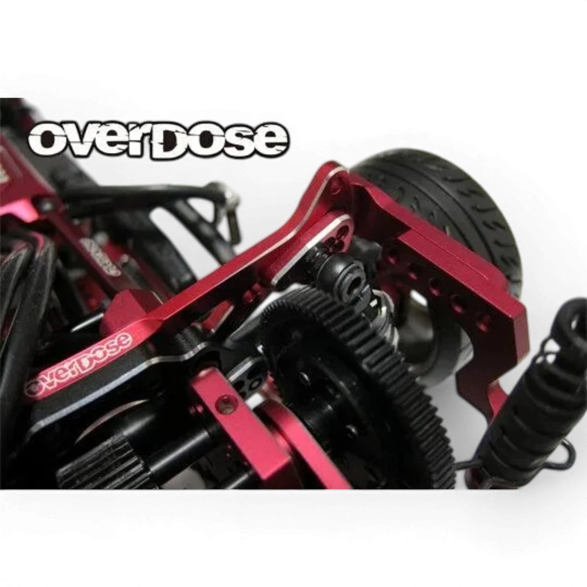 Tour amortisseur ES en aluminium de la marque Overdose, pièce détachée violette pour vélo.