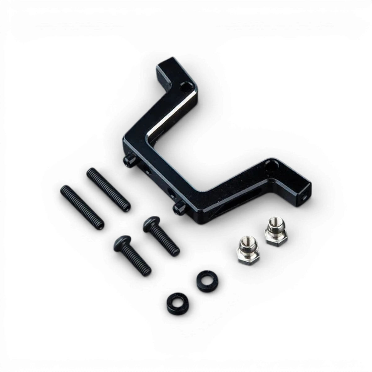 Amortisseurs avant en aluminium pour RMX 4 et FRX, pièce détachée de Max Speed Technology, visible avec fixation et design léger.