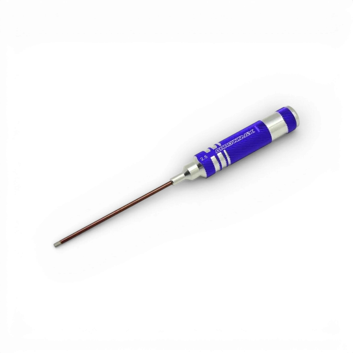 Tournevis BTR violet Arrowmax RC de 2,5 mm x 120 mm, outil d'accessoires pour réparation électronique.