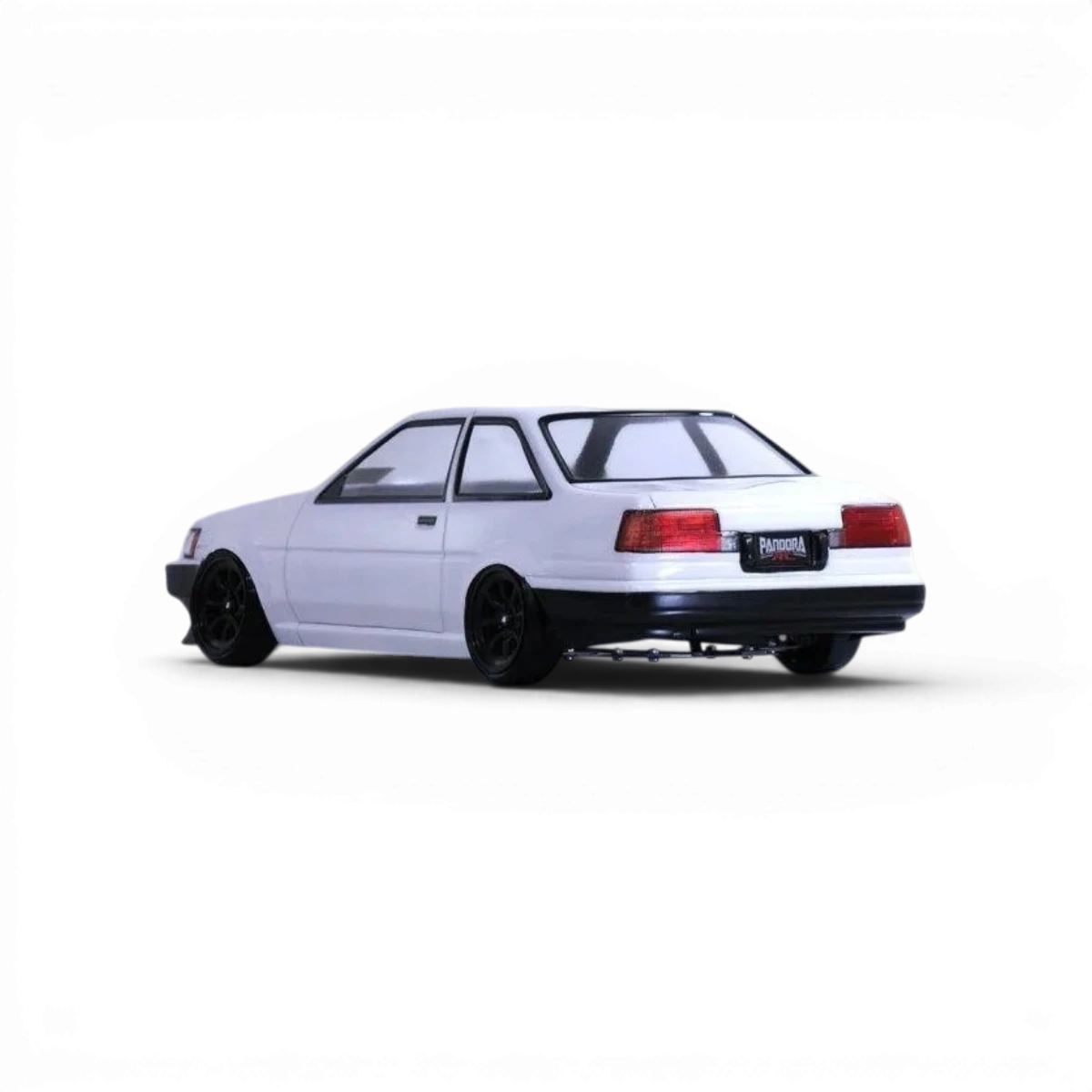 Modèle de voiture Toyota AE86 Levin 2 portes de Pandora RC, carrosserie miniature pour collection ou modélisme.