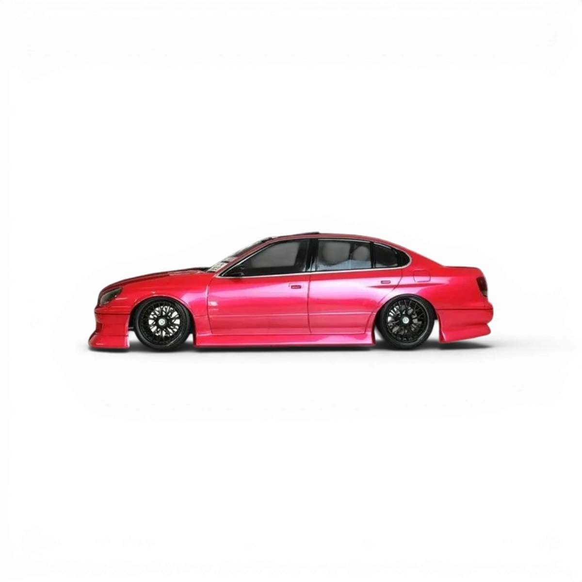 Carrosserie Toyota Aristo JZS161 BN-Sports pour voiture RC Pandora RC, détail avec logo et design réaliste.