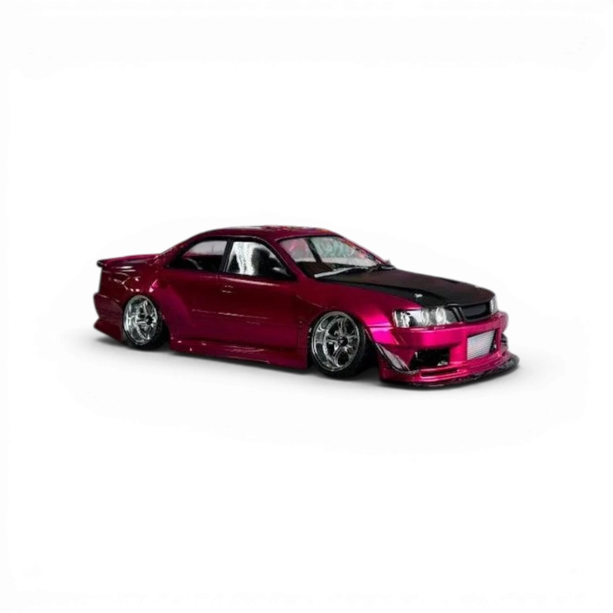 Carrosserie pour Toyota Chaser JZX100 Kazama Auto, marque Addiction RC Design, vue de face avec détails de la carrosserie.